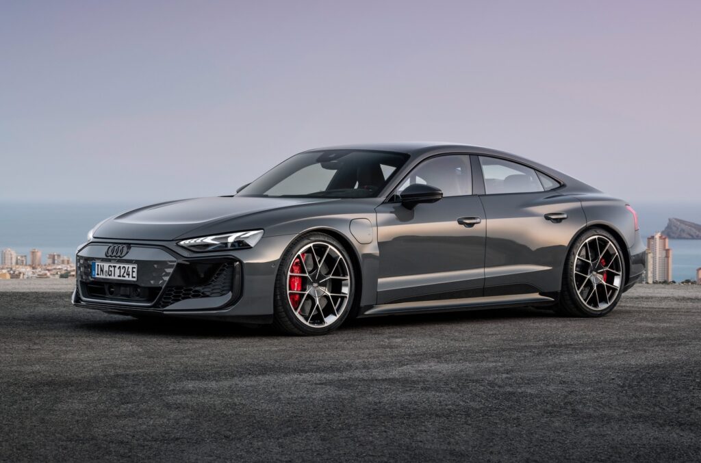 Audi e-tron GT RS 2024 Electric Cars Technical Specification-Full_electric Audi e-tron GT RS 2024 Electric Exterior EV_Database Battery Real_Range Charging Dimensions Weight Gallery