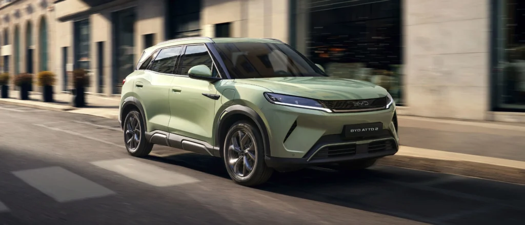 BYD Atto 2 Electric Cars Technical Specs Full-electric BYD Atto 2 Electric Exterior EV_Database Battery Real-Range Charging Dimensions Weight Gallery