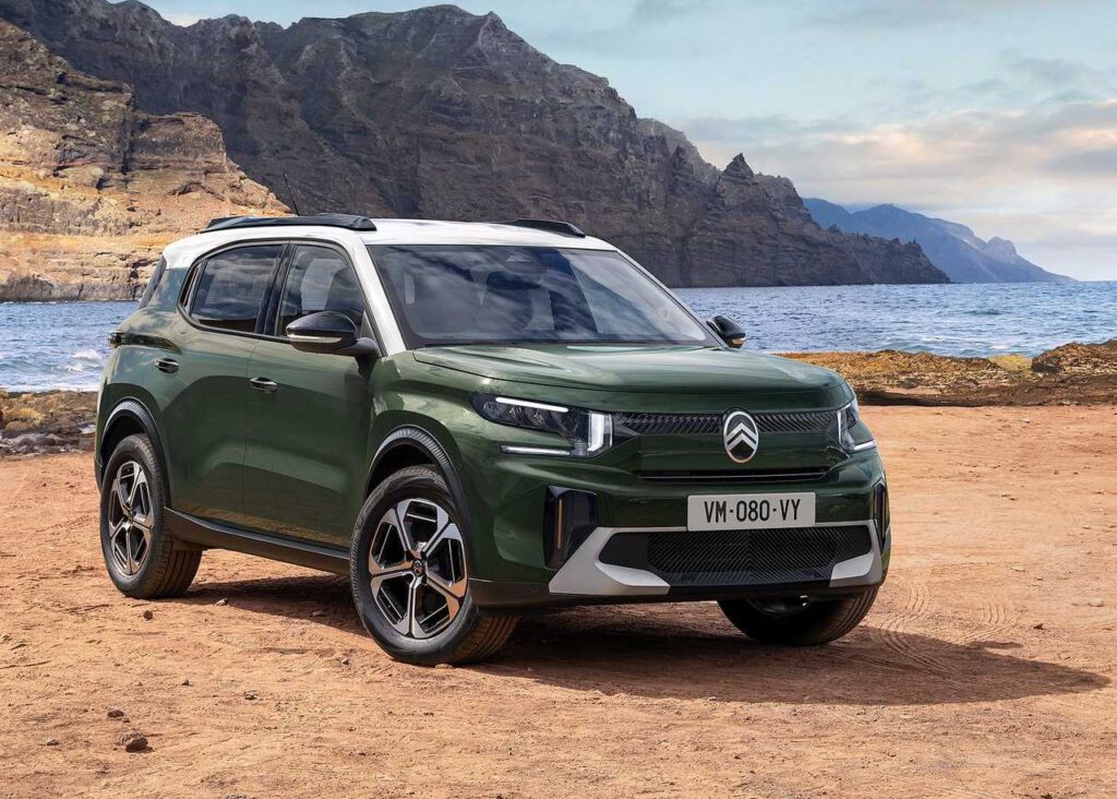 Citroen e-C3 Aircross Electric Cars Technical Specs Full-electric Citroen e-C3 Aircross Exterior EV_Database Battery Real-Range Charging Dimensions Weight Gallery