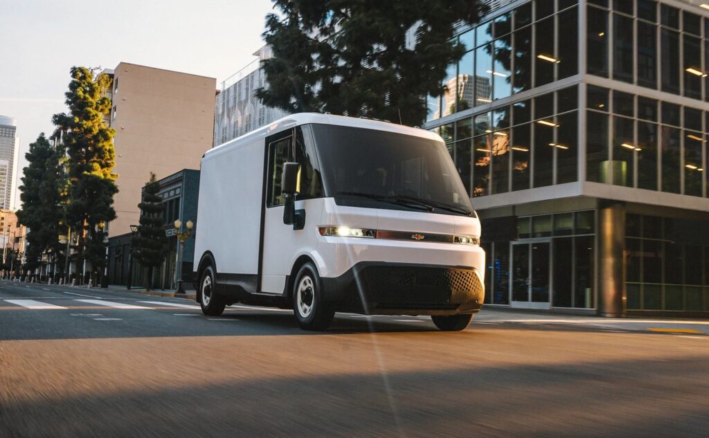 Chevrolet BrightDrob Zevo 400 Electric Cargo Panel Van Technical Specification Full Electric Cargo Panel Van Exterior EV Database Battery Real_Range Charging Dimensions Weight Gallery