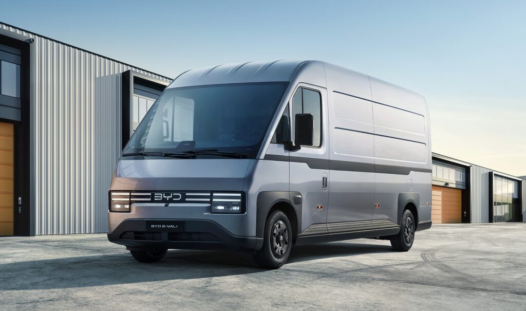 BYD E-VALI Electric Cargo Panel Van Technical Specification Full electric BYD E-VALI Electric Cargo Panel Van Exterior EV Database Battery Real_Range Charging Dimensions Weight Gallery post