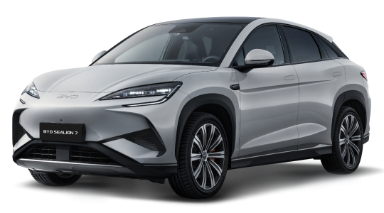 BYD Sealion 7 Electric Cars Technical Specs Full-electric BYD Sealion 7 Electric Exterior EV_Database Battery Real-Range Charging Dimensions Weight Gallery
