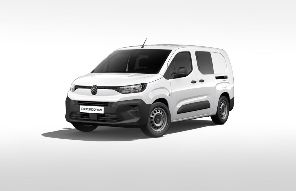 Citroen e-Berlingo Crew VAN XL 2024 Electric Small Van Technical Specification Exterior Interior Electric Cargo Van EV-Database Battery Real_Range Charging Dimensions Weight Gallery