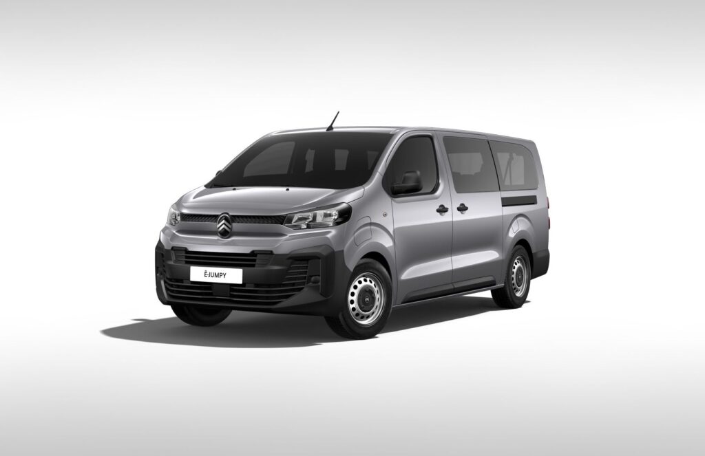 Citroen e-Jumpy Combi XL 2024 Electric Van Technical Specification Battery Electric Passenger Van Exterior Interior EV-Database Battery Real_Range Charging Dimensions Weight Gallery
