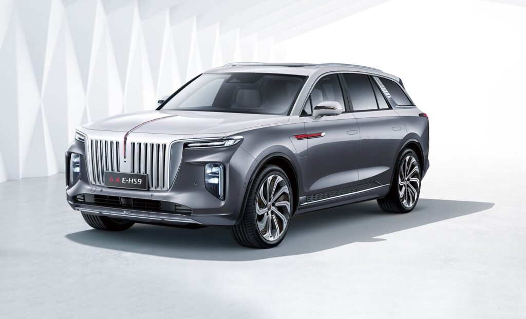 Hongqi E-HS9 EV Electric Car Technical Specs Full-electric Exterior Interior Power Battery Real-Range Charging Dimensions Gallery EV_Database